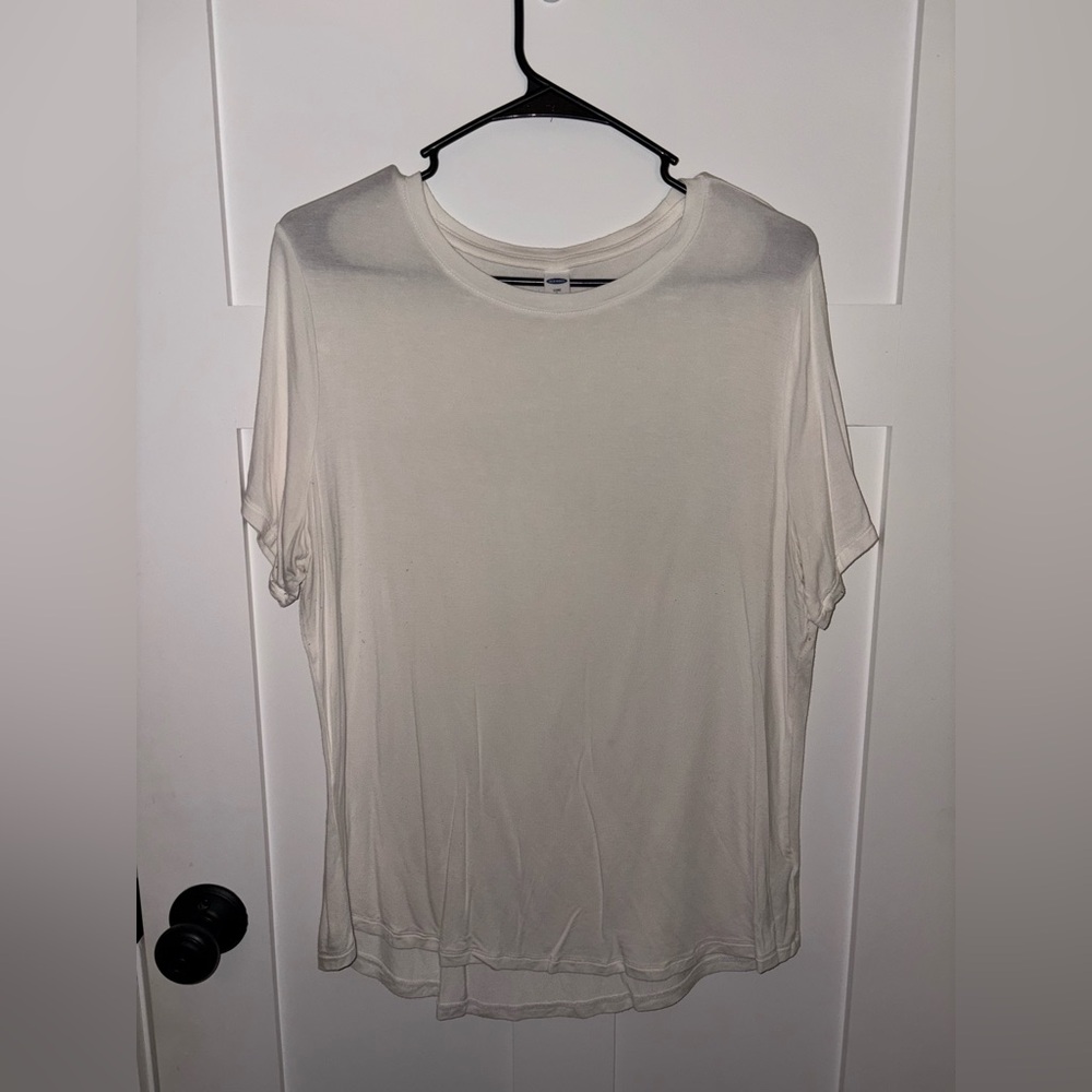 Old Navy Women's White Short Sleeve Tee